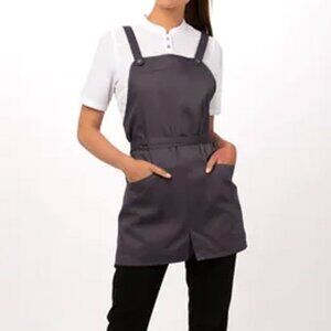 ChefWorks Largo Short Bib Apron with Straps